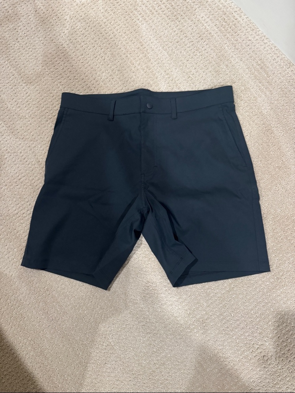 Outdoor Voices Black Flat-Front Performance Shorts